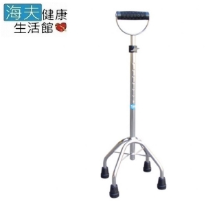 耀宏醫療用柺杖(未滅菌)【海夫健康生活館】YH127 不鏽鋼四腳拐杖 U型中爪
