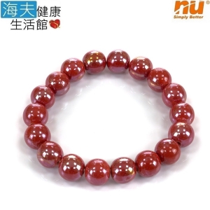 【恩悠數位x海夫】18顆 10mm 紅色 開運 能量珠 手圈
