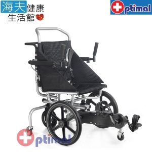 特瑞機械式輪椅(未滅菌)【海夫健康生活館】Optimal Medical 復健型 腳踏 避震 輪椅(OP-AW316)