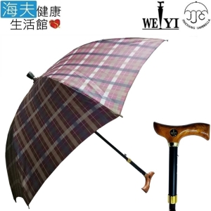 【海夫健康生活館】Weiyi 志昌 三段可調高 自動 傘杖(甜美可人-粉)