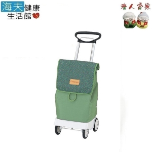 【老人當家 海夫】象印 銀髮族 輕鬆提購物車 W138(綠色小花)