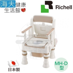 【海夫健康生活館】HEF 日本Richell 可攜式 舒適便座MH-D暖房 脫臭型 象牙白(REC45651)
