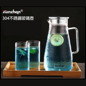 304不銹鋼玻璃壺(1500ml)