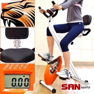 【SAN SPORTS 山司伯特】背靠大椅!寶獅X折疊健身車 C082-921 (室內腳踏車.摺疊美腿機.運動健身器材.推薦哪裡買)