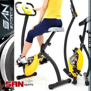 【SAN SPORTS 山司伯特】K次元BIKE飛輪式磁控健身車 C082-920 (室內折疊腳踏車.摺疊美腿機.運動健身器材.推薦哪裡買)