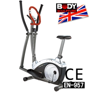 【BODY SCULPTURE】BE-6515D 數位交叉訓練機(安規認證) C016-6515 兩用健身車.手足健身車