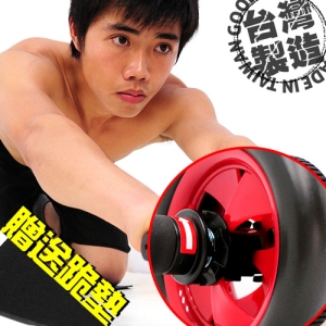 台灣製造Wheel手控式煞車健美輪 P260-DB703 (健腹輪緊腹輪.健腹機健腹器.運動健身器材.推薦哪裡買便宜)