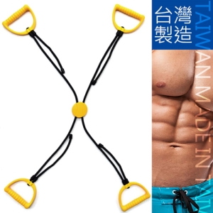 台灣製造X型可調長度拉力繩 P271-803 (4四條彈力繩手足拉力器.拉力帶彈力帶.擴胸器拉繩.擴胸繩瑜珈帶伸展帶.運動健身器材.推薦哪裡買TRX-1)