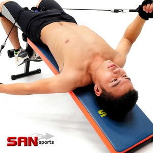 【SAN SPORTS 山司伯特】特長!!弧形仰臥起坐板+拉力器 C153-005 (健腹機健腹器.拉繩拉力繩彈力繩.仰臥板運動健身器材.推薦哪裡買)