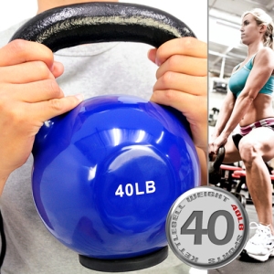 KettleBell包膠40磅壺鈴 C113-2040 (實心鑄鐵+橡膠底座)浸膠40LB拉環啞鈴.18KG搖擺鈴.18公斤舉重量訓練.運動健身器材.推薦.哪裡買