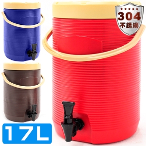 304不鏽鋼17L茶水桶 D084-TY17L (17公升冰桶開水桶.保溫桶保溫茶桶.不銹鋼保冰桶保冷桶.手提冷熱飲料桶果汁桶.冰筒開店夜市擺攤.戶外露營野餐用品.便宜推薦哪裡買ptt)