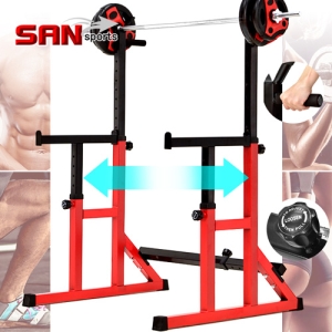 【SAN SPORTS】健身房寬距調整深蹲架 C177-6015 (重力舉重架蹲舉架.多功能臥推架硬舉架.長槓心架啞鈴槓鈴架.舉重床架重量訓練機.龍門架運動健身器材.肌肉重訓推薦哪裡買ptt)