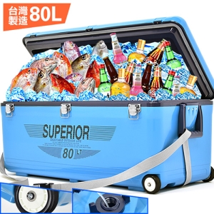 台灣製造80L冰桶 P062-805 (80公升冰桶行動冰箱.移動輪子釣魚冰桶.保冰桶冰筒保冷桶保冰箱保冷箱.冷藏箱保溫桶保溫箱.保冰袋保鮮袋保溫袋.擺攤休閒汽車戶外露營用品.便宜推薦哪裡買ptt)
