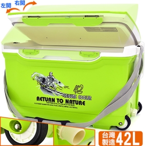 台灣製造 全掀蓋+左右開42L冰桶 P062-425 (42公升冰桶行動冰箱.移動輪子釣魚冰桶.保冰桶冰筒保冷桶保冰箱保冷箱.冷藏箱保溫桶保溫箱.保冰袋保鮮袋保溫袋.擺攤休閒汽車戶外露營用品.便宜推薦哪裡買ptt)