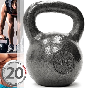 KettleBell實心鑄鐵20公斤壺鈴 C195-2020 (44磅)運動20KG壺鈴競技.拉環啞鈴搖擺鈴.舉重量訓練用品.重力設備健身器材.推薦哪裡買ptt