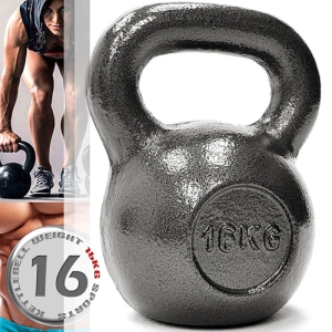 KettleBell實心鑄鐵16公斤壺鈴 C195-2016 (35磅)運動16KG壺鈴競技.拉環啞鈴搖擺鈴.舉重量訓練用品.重力設備健身器材.推薦哪裡買ptt