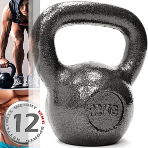 KettleBell實心鑄鐵12公斤壺鈴 C195-2012 (26.45磅)運動12KG壺鈴競技.拉環啞鈴搖擺鈴.舉重量訓練用品.重力設備健身器材.推薦哪裡買ptt