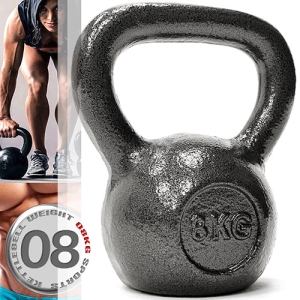KettleBell實心鑄鐵8公斤壺鈴 C195-2008 (17.6磅)運動8KG壺鈴競技.拉環啞鈴搖擺鈴.舉重量訓練用品.重力設備健身器材.推薦哪裡買ptt