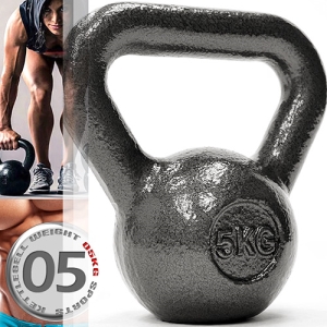 KettleBell實心鑄鐵5公斤壺鈴 C195-2005 (11磅)運動5KG壺鈴競技.拉環啞鈴搖擺鈴.舉重量訓練用品.重力設備健身器材.推薦哪裡買ptt