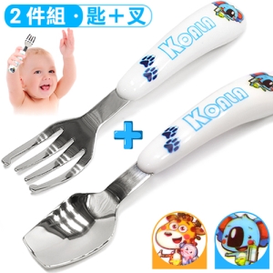 寶寶專用304不鏽鋼兒童餐具組 D084-RG02 (叉子+湯匙)防滑短柄2件式學習餐具.小孩綀習吃飯勺湯勺.攜帶式安全環保餐具.嬰幼兒外出輔食用品.小朋友野餐露營不銹鋼.推薦專賣店哪裡買ptt