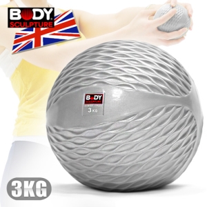 【BODY SCULPTURE】呆球有氧3KG軟式沙球 C016-0713 (舉重力球重量藥球.瑜珈球韻律球.健身球啞鈴訓練球.彈力球3公斤砂球.沙包沙袋Toning Ball.推薦哪裡買ptt)