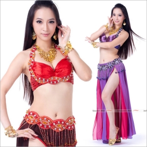 舞蹈女神．甜美性感肚皮舞上衣＋腰封 E331-M0054 (文胸.腰鍊.腰帶.肚皮舞衣.表演服.演出服.舞蹈服.成果展.肚皮舞服.中東肚皮舞.專賣店.特賣會.推薦.哪裡買)