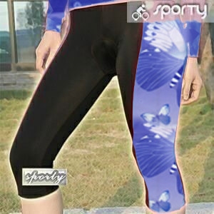 【sporty】紫色女性四針六分車褲 P082-C0199 自行車.腳踏車.卡打車.單車.小折.騎行服