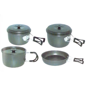 鋁合金組合鍋具組(四合一) P049-7153 露營用品.戶外用品.登山用品.野炊.休閒.餐具