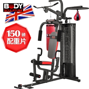 【BODY SCULPTURE】配重片150磅拳擊綜合重量訓練機(含護網) MC016-4420 啞鈴舉重床.拳擊沙包袋.速度球訓練座.蝴蝶機划船機抬腿機.舉重力設備運動健身器材.推薦哪裡買ptt