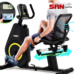 【SAN SPORTS】專業級磁控躺臥式健身車 C198-609RT (距離調整＋透氣靠背)臥式車美腿機.室內腳踏車.動感單車自行車.腳踏訓練器.老人康復運動健身器材.推薦哪裡買專賣店ptt