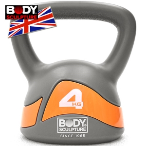 【BODY SCULPTURE】KettleBell運動4公斤壺鈴 C016-11704 (競技4KG壺鈴.核心肌群深蹲甩鈴.拉環啞鈴搖擺鈴.舉重量訓練用品.重力設備健身器材.推薦哪裡買ptt)