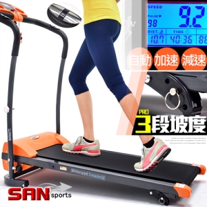 【SAN SPORTS】飆蜂電動跑步機(時速12公里＋三坡度) C082-169 電跑美腿機.家用散步機健走機.智能跑步訓練機.折疊收納.運動健身器材.推薦哪裡買專賣店ptt