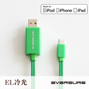 Lighted USB cable iOS EL冷光流動傳輸線