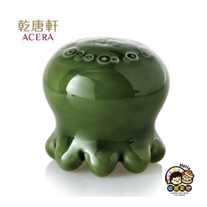 【收藏天地】乾唐軒活瓷系列＊水母按摩器 綠釉款 ／按摩 舒緩 碧璽 電氣石 養生 健康 負離子