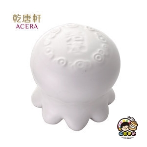 【收藏天地】乾唐軒活瓷系列＊水母按摩器 白釉款 ／按摩 舒緩 碧璽 電氣石 養生 健康 負離子