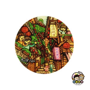 【收藏天地】台灣紀念品＊神奇的陶瓷吸水杯墊-漫步九份／馬克杯 送禮 文創 風景 觀光 禮品