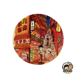 【收藏天地】台灣紀念品＊神奇的陶瓷吸水杯墊-九份遊憩／馬克杯 送禮 文創 風景 觀光 禮品