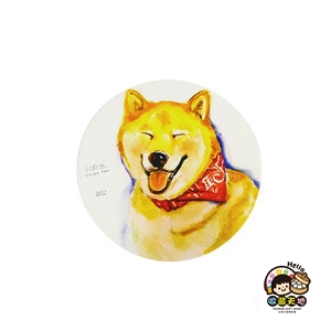 【收藏天地】台灣紀念品＊神奇的陶瓷吸水杯墊-柴犬／馬克杯 送禮 文創 風景 觀光 禮品