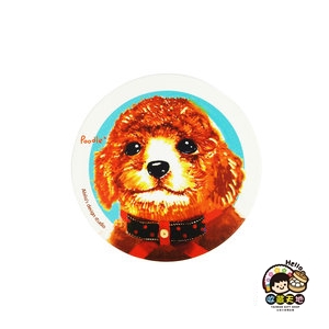 【收藏天地】台灣紀念品＊神奇的陶瓷吸水杯墊-貴賓犬／馬克杯 送禮 文創 風景 觀光 禮品