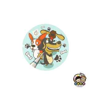 【收藏天地】台灣紀念品＊神奇的陶瓷吸水杯墊-柯基臘腸犬／馬克杯 送禮 文創 風景 觀光 禮品
