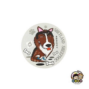 【收藏天地】台灣紀念品＊神奇的陶瓷吸水杯墊-喜樂蒂牧羊犬／馬克杯 送禮 文創 風景 觀光 禮品