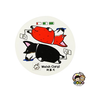 【收藏天地】台灣紀念品＊神奇的陶瓷吸水杯墊-柯基系列／馬克杯 送禮 文創 風景 觀光 禮品