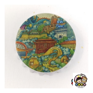 【收藏天地】台灣紀念品＊開瓶器冰箱貼-插畫台北 ∕小物 送禮 文創 風景 觀光 禮品