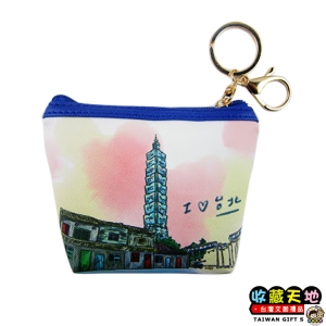 【收藏天地】台灣紀念品＊插畫零錢包 -我愛台北 ∕皮夾 錢包 禮物 文創 可愛 小物