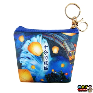 【收藏天地】台灣紀念品＊插畫零錢包 -十分的祝福 ∕皮夾 錢包 禮物 文創 可愛 小物