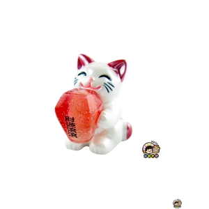 【收藏天地】台灣紀念品＊大貓抱天燈夜光冰箱貼-紅 ∕  磁鐵  彩繪 觀光 禮品 辦公小物 生活用品 居家裝飾