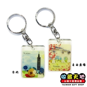 【收藏天地】壓克力鑰匙圈  榴小妞 台北101 自由廣場(中正紀念堂) / 裝飾 吊飾  送禮