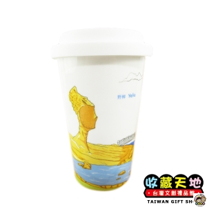 【收藏天地】台灣紀念品＊ 雙層陶瓷杯 愛台灣系列 - 野柳女皇頭  ∕  雙層陶瓷 安全 耐熱 精緻工藝