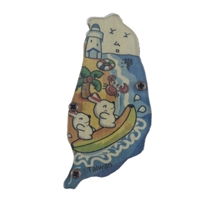 【收藏天地】台灣紀念品＊寶島造型木質冰箱貼-香蕉船 ∕ 磁鐵 觀光 禮品 愛國 景點 手信