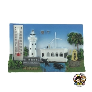 【收藏天地】台灣紀念品＊溫度計冰箱貼-墾丁 / 磁鐵 送禮 文創 風景 觀光 批發 禮品 外國朋友